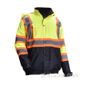 Logotipo personalizado Black Bottom High Visibility Jackets de inverno